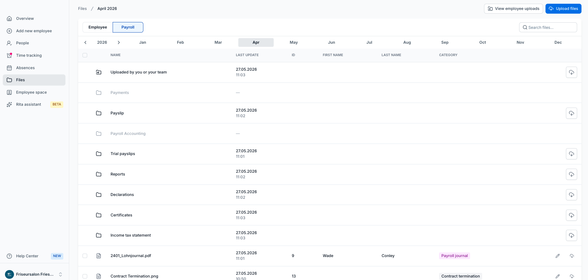 project b. digital employee file – document management by category